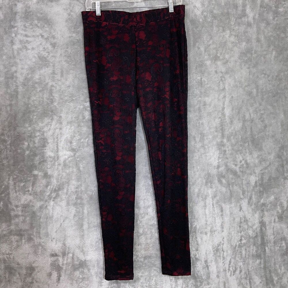 NWT Bisou Bisou lace pants leggings witchy Goth, steampunk women’s size M